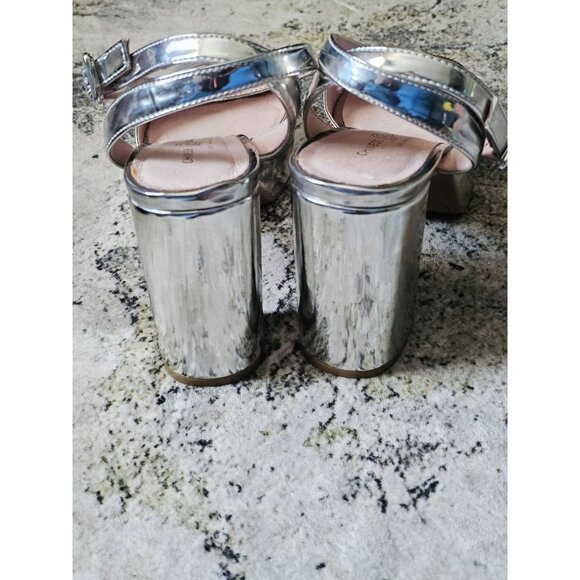 Chinese laundry Teresa patent metallic silver heel 4in size 10 - Picture 3 of 8